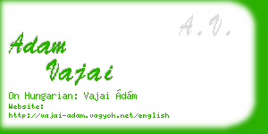 adam vajai business card