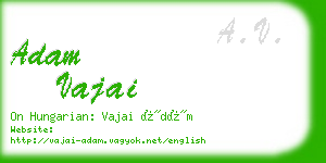 adam vajai business card